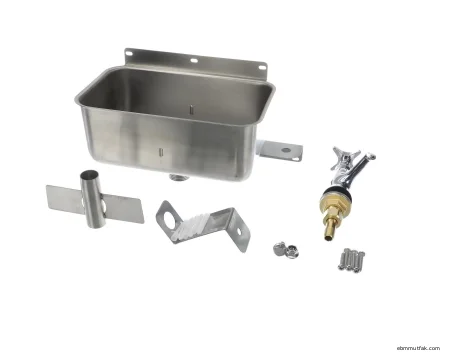 Krowne 16-153L Önden Montajlı Kepçe Haznesi, Paslanmaz Çelik, 1" Tahliye, 1/2" NPT Erkek Bağlantı